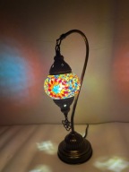 Lampa stołowa wykonana techniką mozaiki tureckiej.