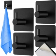 Ruhhy uchwyt wieszak na ręcznik ściereczkę bez wiercenia taśma czarny 4 szt