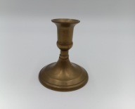 Świecznik - mosiężny - vintage - 9,5cm - bardzo ładny z duszą !