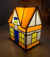 LAMPKA DOMEK STYL TIFFANY GLASS KOLOR