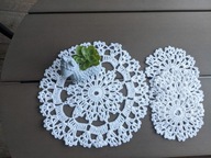 SERWETKI szydełkowe serwetka rękodzieło cacko 1+3