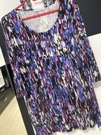 9 Bluzka David Nieper artystyczny kolorowy wzór lejąca duża 3XL