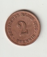 Niemcy-Cesarstwo 2 Pfennig 1876 B ladny stan