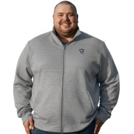 Szara bluza z kołnierzykiem rozpinana męska rozmiar 3 XL DYNAMIC 125 cm