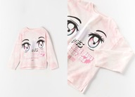 ZARA koszulka longsleeve z nadrukiem manga anime 13 14 lat