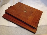 2 podwójne drewniane kasety formatu 18*24 cm .