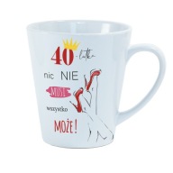 Kubek latte na urodziny prezent 40 dla koleżanki
