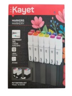KAYET MARKERY DWUSTRONNE PERMANENTNE WODOODPORNE DWIE KOŃCÓWKI 3 I 6 MM