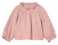 Koszulka Niemowlęca z bawełny muślinowej Różowa r. 74-80 cm