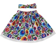 NOWA spódniczka + opaska, folk łowicki 5-9 lat