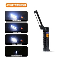 Przenośna latarka LED ładowana przez USB lampa robocza magnetyczna wisząca!