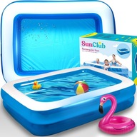 BASEN DMUCHANY OGRODOWY RODZINNY PROSTOKĄTNY 180 x 130 cm NA TARAS OGRÓD