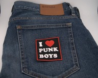 Naszywka Haftowana I LOVE PUNK BOYS – 7 x 7 cm