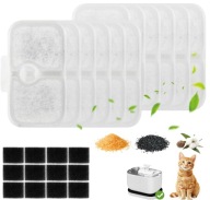 FILTRY DO FONTANNY DLA KOTA 12 SZT Z GABKA ZAMIENNE DO POIDLA KOTOW