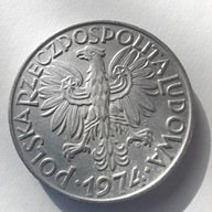 5 zł 1974 -Rybak, piękna, pokryta patyną .