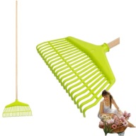 PLASTIKOWE GRABIE DO LIŚCI TRAWY OGRODU UNIWERSALNE BEZ TRZONKA