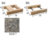 Pustak łupany Combet B4 39x39x8 Multi 7
