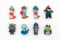 ZOOTOPIA ZESTAW FIGUREK ZWIERZĄTEK KARTY KOLEKCJONERSKIE PREZENT W PUDEŁKU