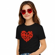 Koszulka dziecięca Walentynki serce 67 six seven wiek 7-8 122-128