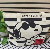 Damska płócienna torba tote o dużej pojemności print Snoopy