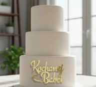 TOPPER NA BOK TORTU KOCHANEJ BABCI DEKORACJA złota plexa