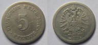 Niemcy 5 Pfennig 1876 J