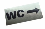 Tabliczka informacyjna WC na prawo - grawer laserowy