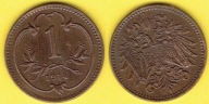 AUSTRIA 1 Heller 1914 r.
