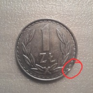1 zł.1987 rok destrukt końcówka blachy.