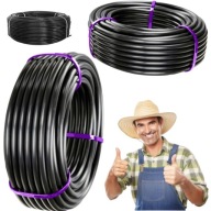 RURA MONTAŻOWA CZARNA SZCZELNA DO TRANSPORTU WODY NAWADNIANIA WĄŻ 100M