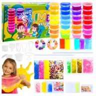 ZESTAW SLIME DO ROBIENIA GLUTÓW WIELKI KREATYWNY 120w1 BOX FABRYKA PREZENT