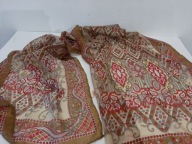 SILK MARK INDIA EXCLUSIVE JEDWABNY SZAL SZALIK ELEGANCKI ORYGINALN INDYJSKI