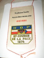 27 WYŚCIG POKOJU TRYBUNA LUDU NEUES DEUTSCHLAND RUDE PRAVO proporczyk 1974