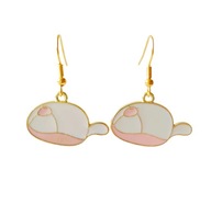 Kolczyki z komputerową myszką z kocim ogonkiem