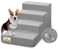 SCHODY DLA DUZEGO PSA SCHODKI PUSZOWE SZARE DO LOZKA DO SAMOCHODU SZARE XXL