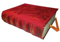 A4 Wielki Notatnik 200k CZERWONY 80g Księga dziennik vintage notes prezent