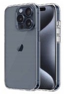 ETUI CASE DO IPHON 15 PRO SILICONE BEZBARWNE PRZEZROCZYSTE + SZKŁO GRATIS