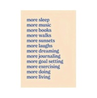 „More Living” – Typograficzny Plakat Motywacyjny w Minimalistycznym Stylu
