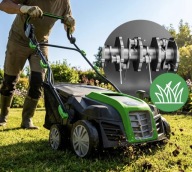 MOCNY AERATOR WERTYKULATOR ELEKTRYCZNY 2800W 40CM 3W1 KOSZ 58L REGULACJA