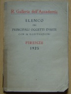 FLORENCJA -GŁÓWNE OBIEKTY SZTUKI -katalog -wyd.1925 rok -j.włoski
