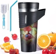 Mikser Smoothie Blender Przenośny Do Koktajli 460 ml USB-C 4000 mAh Czarny