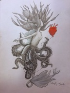 Ilustracja pod tytułem "Syrenośmiornica"