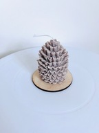 Świeca sojowa bezzapachowa wolnostojąca rustykalna szyszka. gratis