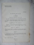 O funkcjach fi i sigma, Andrzej Schinzel (angielski, teoria liczb)