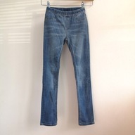 Cienkie jeansy legginsy HM 128 spodnie dziewczęce basic markowe (096)