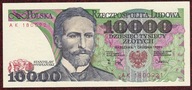 10 000 zł. 1988 r. ser. AK UNC b. rzadka seria - PIĘKNY !!!