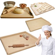 STOLNICA DREWNIANA XXL SOLIDNA BUKOWA 70X50 DO CIASTA PIEROGÓW JEDNOSTRONNA