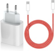 Ładowarka 20w Usb-c do telefonów kabel 2m - czerwona