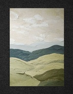 Obraz na płótnie strukturalny abstrakcja Wabi Sabi / Japandi 50×70