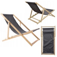 LEŻAK DREWNIANY OGRODOWY PLAŻOWY MOCNY SKŁADANY WYGODNY TARAS BALKON RELAKS